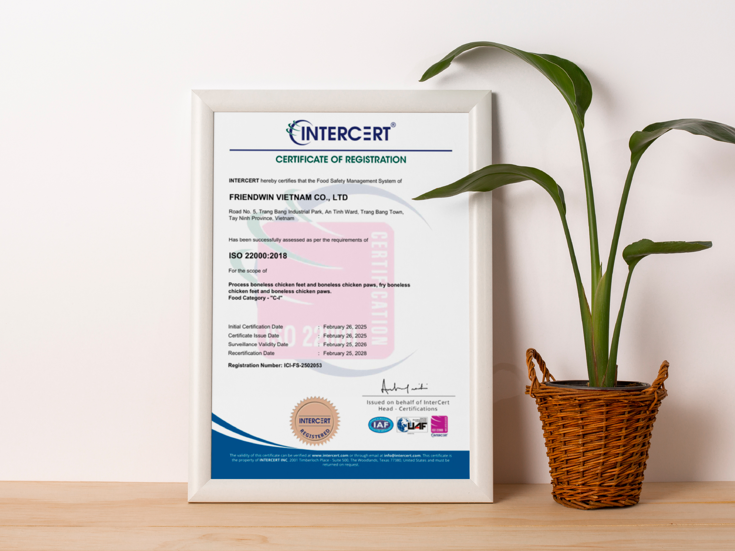 Chứng nhận ISO 22000