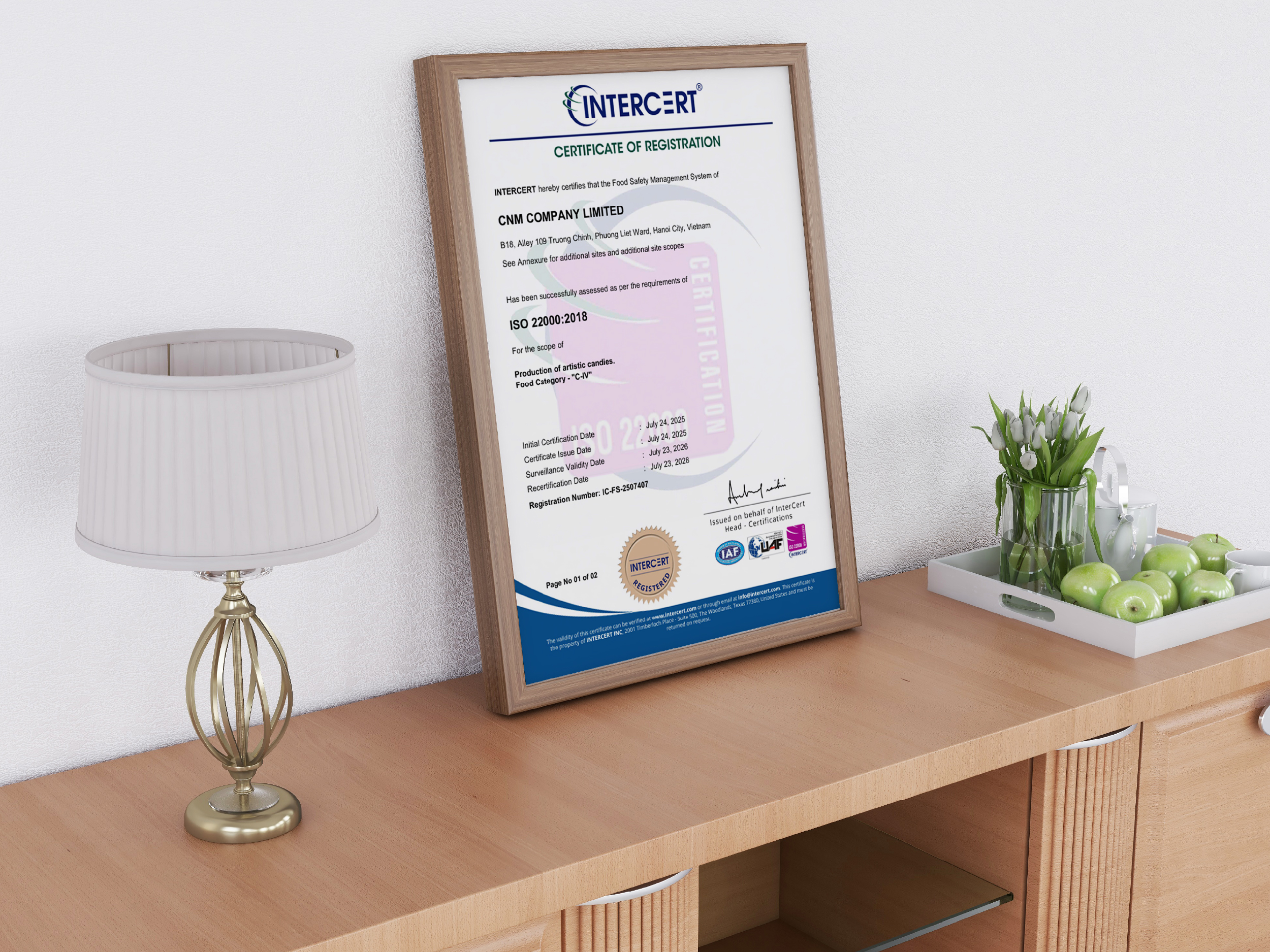 Chứng nhận ISO 22000
