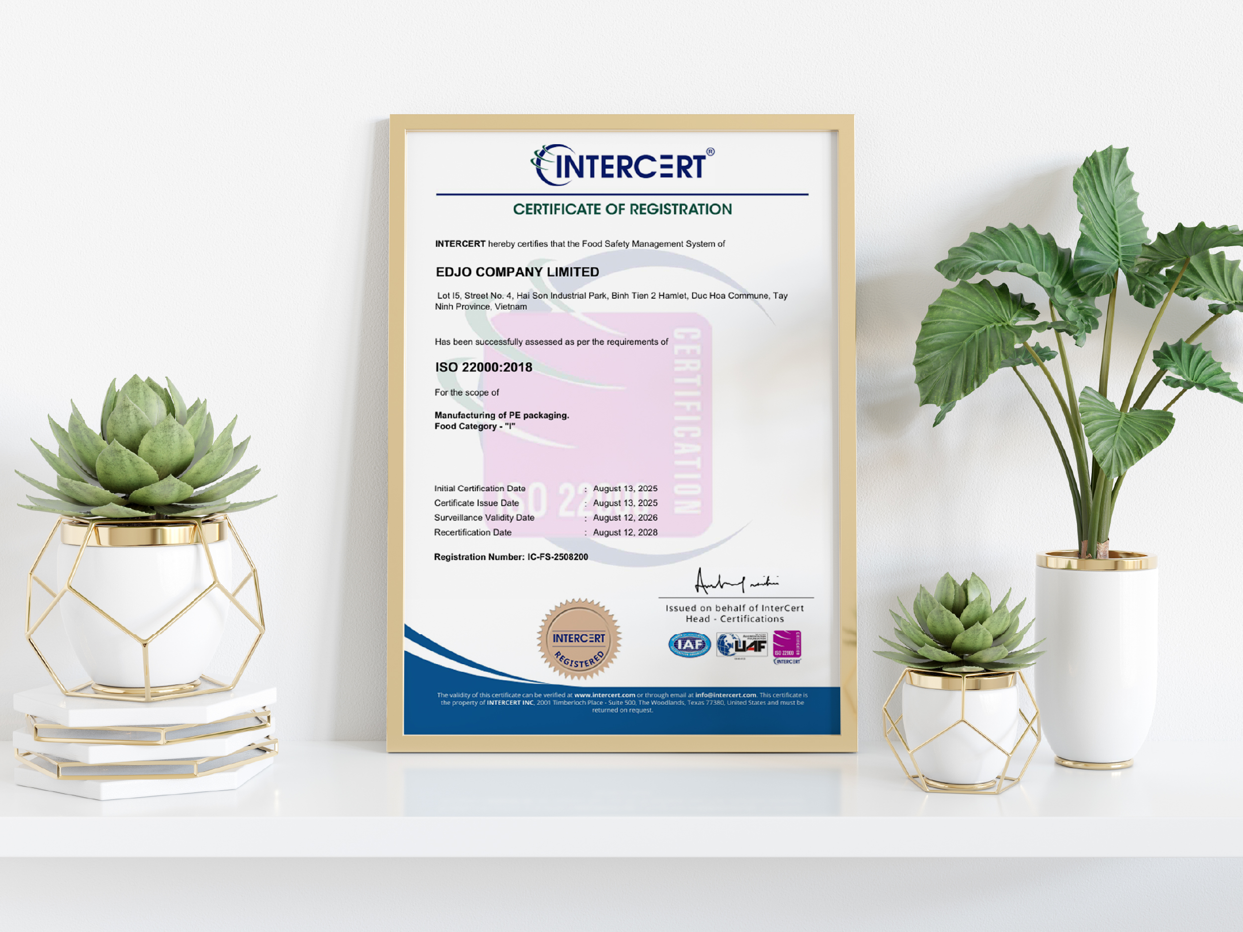 Chứng nhận ISO 22000