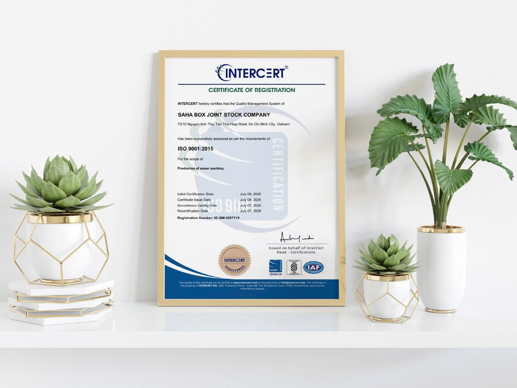 Chứng nhận ISO 9001