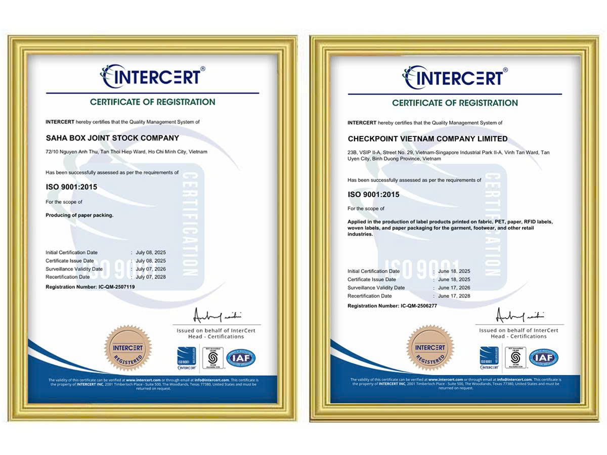 Chứng nhận ISO 9001