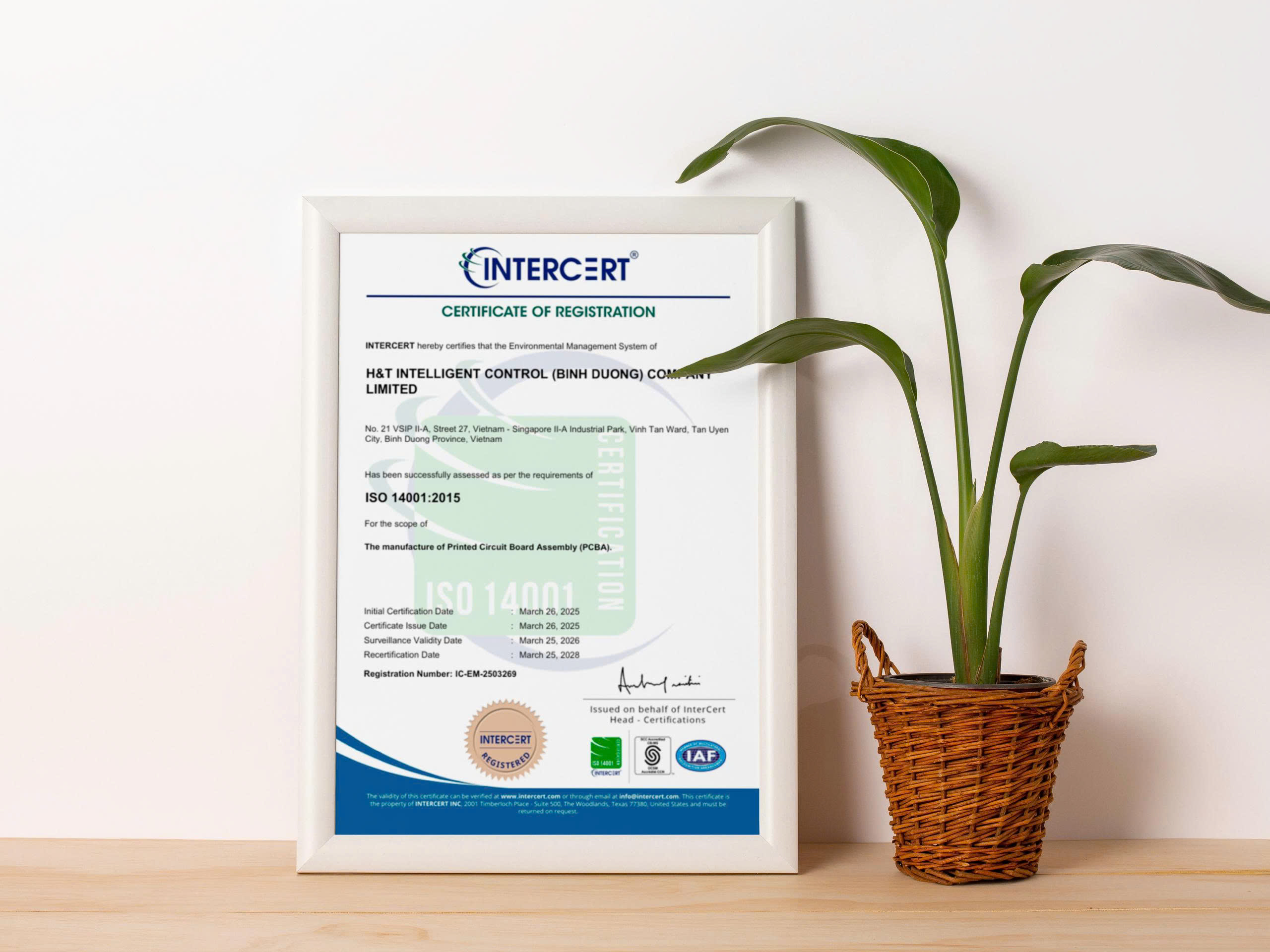 chứng nhận ISO 14001