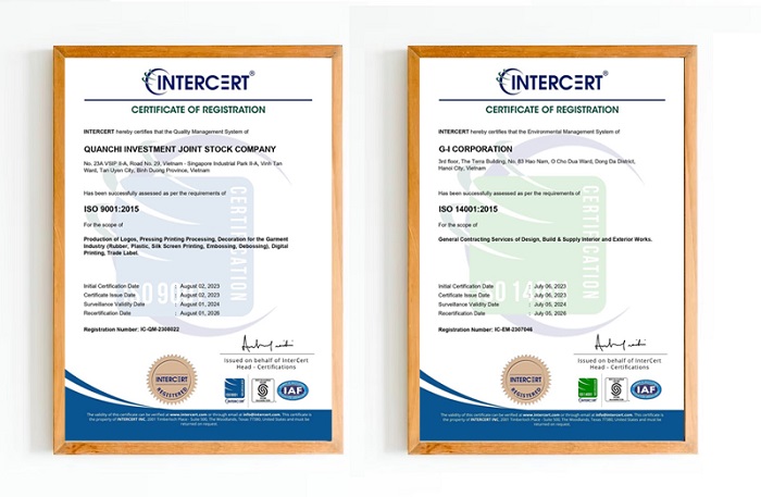 giấy chứng nhận ISO 9001