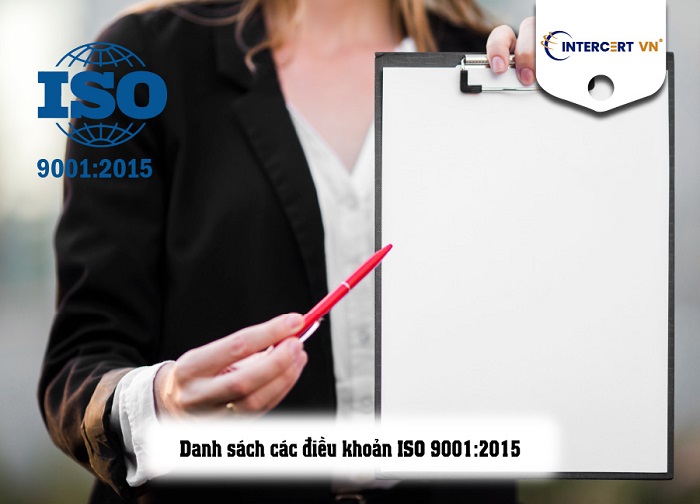 danh sách các điều khoản iso 9001