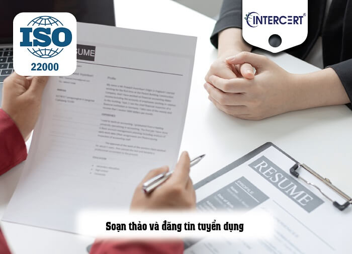 quy trình tuyển dụng nhân viên ISO 22000