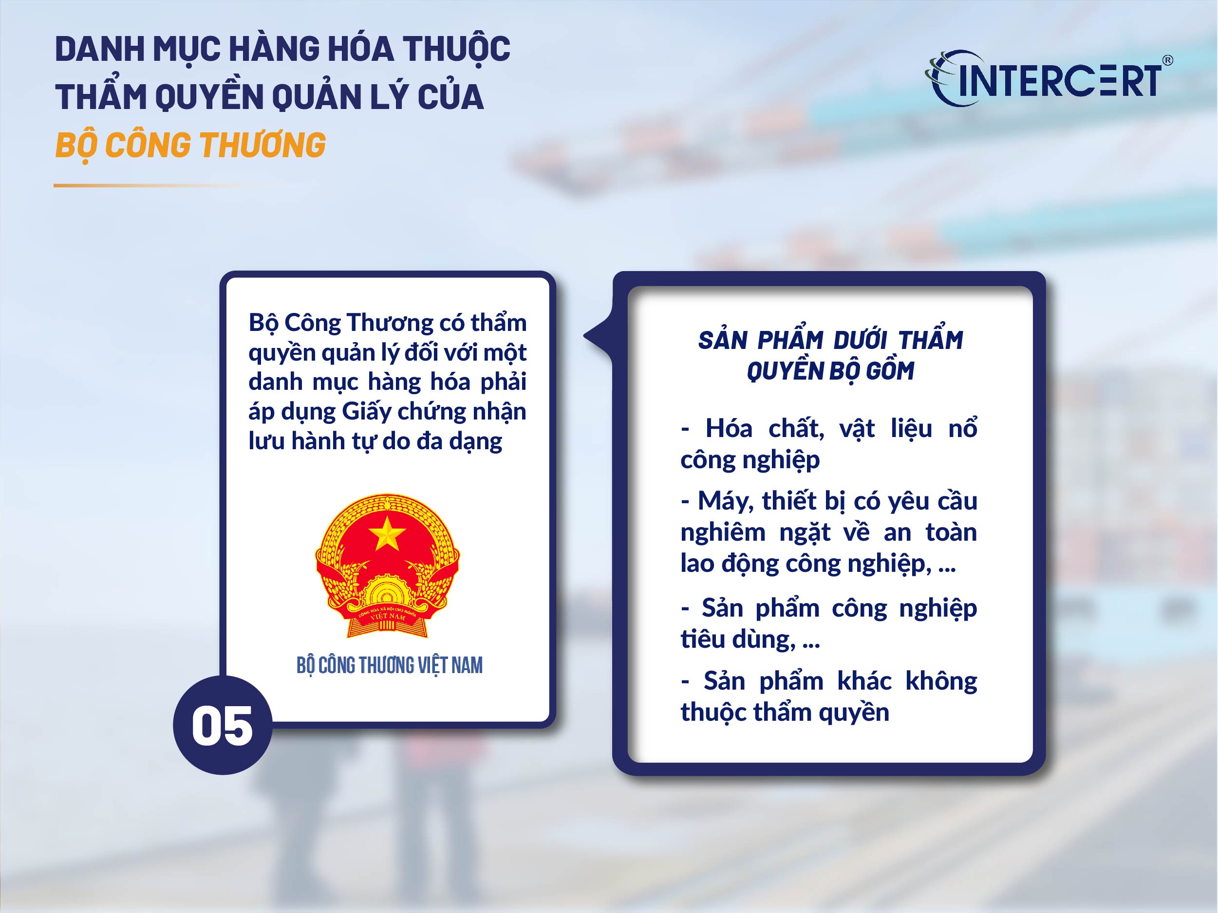 Danh mục hàng hóa và thẩm quyền quản lý CFS