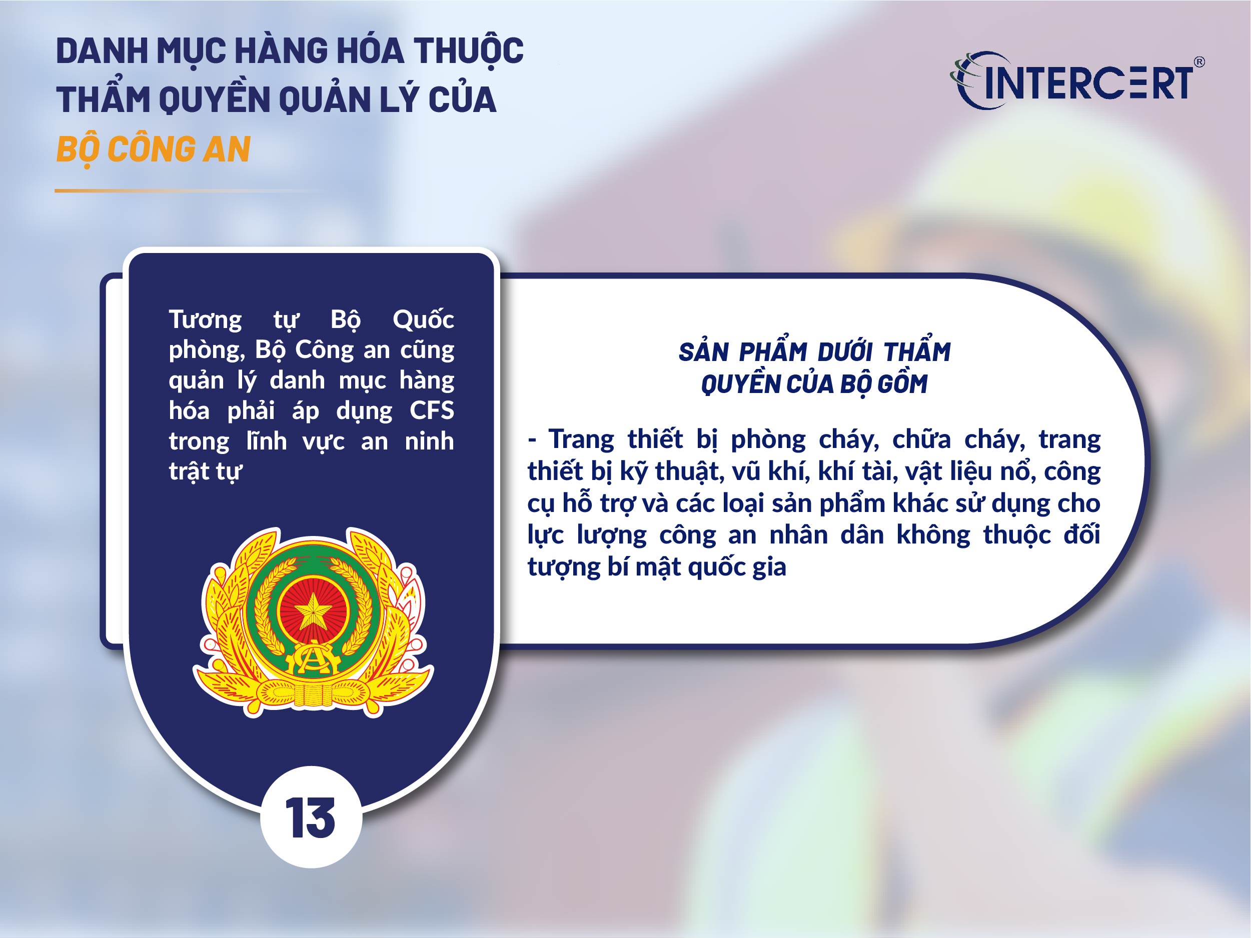 Danh mục hàng hóa và thẩm quyền quản lý CFS