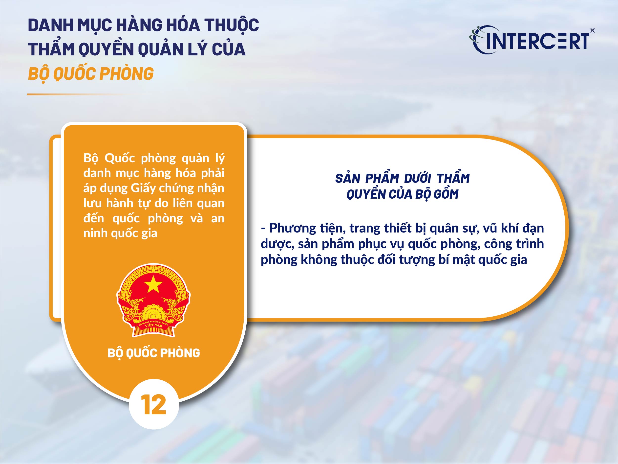 Danh mục hàng hóa và thẩm quyền quản lý CFS